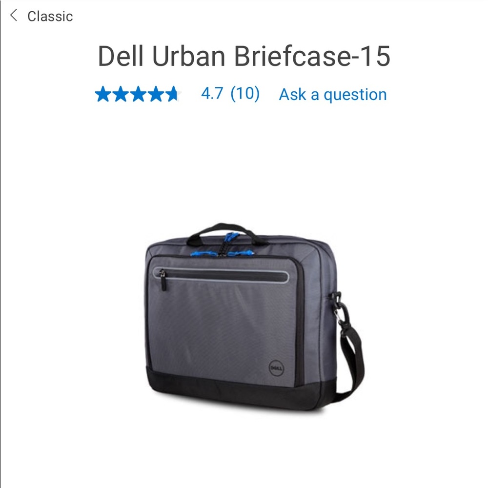 Dell Urban Laptop Briefcase 15